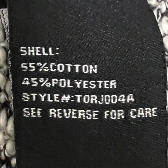 BNCI BLANC NOIR Cardigan Sweater Tunic Length Open Front Womens XL Pockets Black - Picture 13 of 14